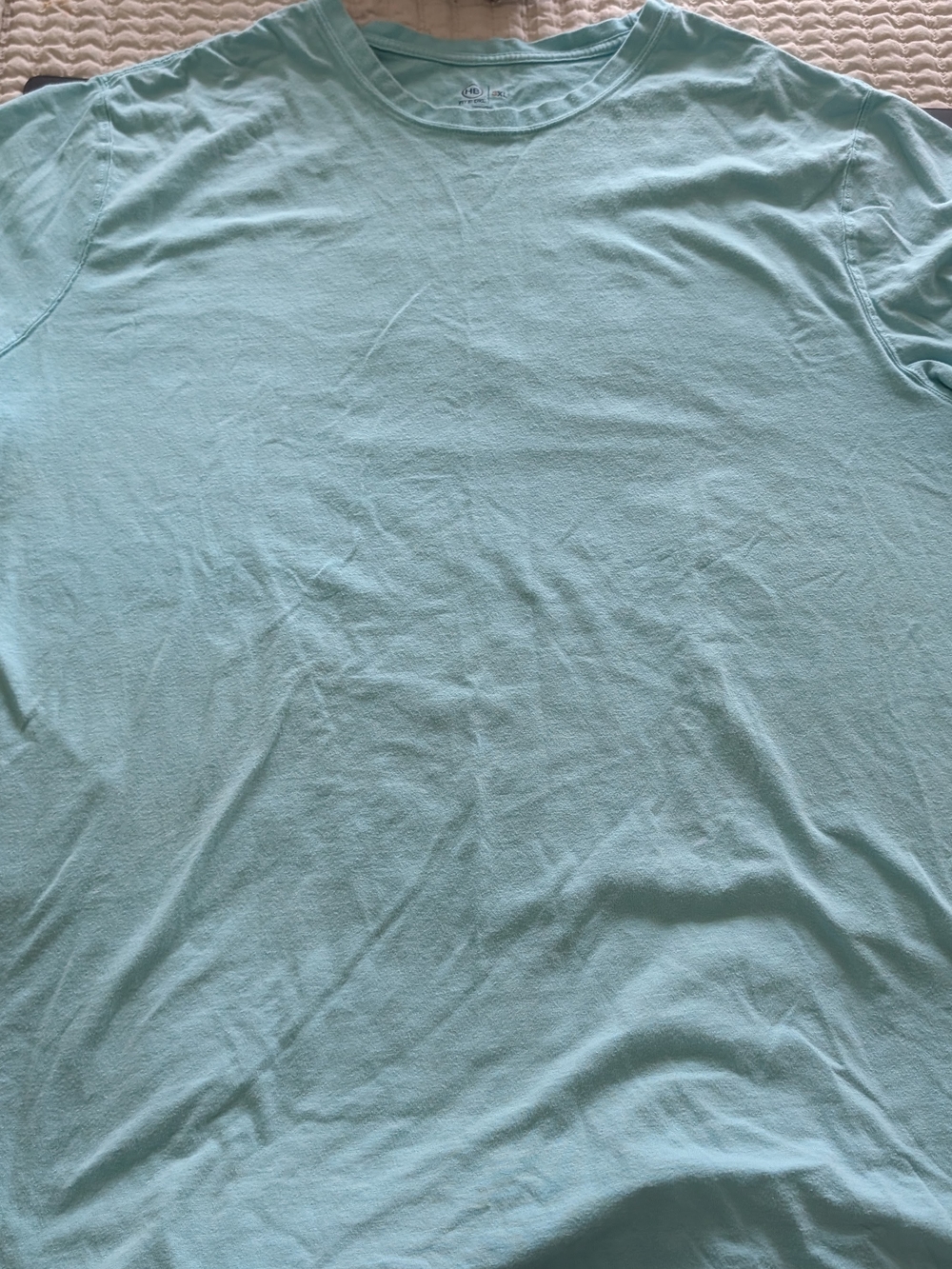 Big Mens Classic Short Sleeve Tee in Light Aqua